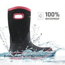 HISEA Rain Boots For Women Mid Calf Rubber Boots High Quality Neoprene Insulated Barn Boots For Mud Working Gardening - 粉紅 - 查看 6