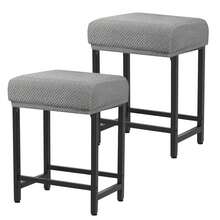 Levoberg Bar Stool Cover Rectangle Stretch Counter Height Barstool Slipcovers Rectangular Vanity Stool Cover Kitchen Counter Saddle Seat Cover For Wooden Metal Bench Set Of 2 Light Gray,2Pack,LightGray - LightGray - View 1