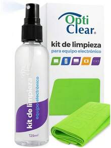EstiloTendenciaOpticlear. ® |   Kit De Limpieza Para Pantallas, Para LCD LED HDTV Monitores De Computadora,TV, IPad, , Tablet, Smartphone, Laptops |   SolucióN 125Ml + Microfibra Ultra Premium 19X17Cm |   Sin AlcoholCalidad PremiumVersióN Mejorada