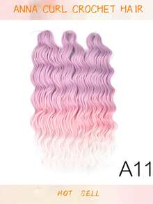 Heat-Resistant 24 Inch Synthetic Braiding Hair Extensions Loose Deep Wavy Braid Hair Water Wave Ombre Brown Twist Crochet Curly Anna Hair For Christmas New Year - Multicolor - View 53