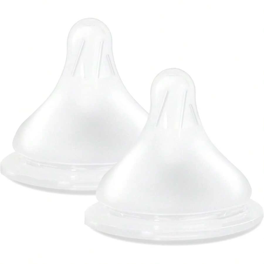 Spectra Tetina Flujo Medio para Biberón de Cuello Ancho (3 a 5 meses)| 2 Piezas| Mamila Reemplazo Transparente| Boquilla de flujo medio (paquete de 2) - 3 a 5 meses - Ver 1