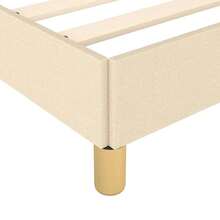 vidaXL Telaio del letto con testiera senza materasso, colore crema, 90x200 cm, in tessuto - Bianco - Visualizzare 7