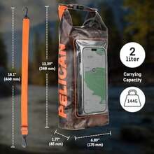 Pelican Marine Bolsa seca impermeable IP68 de 2 L – Mochila enrollable con funda para teléfono/bolsa, Accesorios esenciales para acampar, natación, playa, pesca, rafting, viajes – Hunter Camo(Cazador Camuflaje 2L 2L) - Multicolor - Ver 7