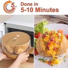 1pc New Microwave Bacon Potato Cooker, Potato Baking Tool, Household Baking Assistant