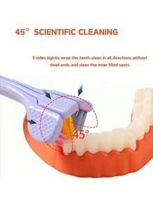 Three-Sided Soft Hair Toothbrush, Effective Wrap-Around Design, Deeply And Thoroughly To Clean Teeth And Gums, Suitable For Adults And Children Toothbrushes And Accessories - Multicolor - View 6