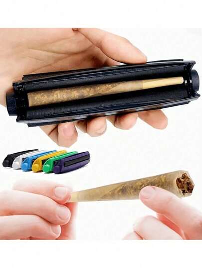 1pc Cone-Shaped Manual Cigarette Roller, For DIY Rolling Cigarettes, Random Color Acrylic Cigarette Tube Filler & Roller