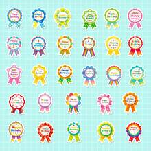 56pcs/Set Birthday Theme Stickers, HBD Corsage Pattern Sticker Pack, Creative Decals For Festivals Cheering And Party, Decorative DIY Gifts, Artistic Stickers For Diary, Laptop, Notebook, Water Bottle, Phone Case, Aesthetics Stickers For Teens Adults, School Supplies Scrapbook Supplies Funny Stickers Laptop Stickers Kindle Phone Stickers - Multicolor - View 3