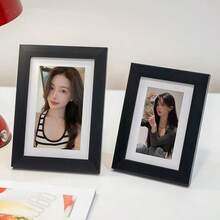 5/6/7/8/10 Inch Wooden Photo Frame, Tabletop Or Wall Hanging, Black & White, Creative Gift For Friends - Multicolor - View 2