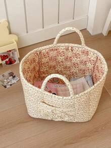 Decorative Quilted Floral Print Storage Basket, Collapsible Fabric Organizer – Premium Cotton Linen Blend Material With Quilted Texture And Elegant Flower Design, Exquisite Stitching For Durability, Collapsible Design For Convenient Storage, Suitable For Bedroom Living Room Bathroom Kitchen Nursery And Entryway, Ideal For Organizing Toys Clothes Towels Books Cosmetics Snacks And Daily Necessities, Structured Shape Stands Upright Without Support, Soft Fabric Won't Scratch Surfaces, Enhances Home Decor With Warm And Romantic Aesthetic, Easy To Clean And Long-Lasting, Perfect Gift For Housewarmings Birthdays Christmas And Thanksgiving - 彩色 - 查看 9