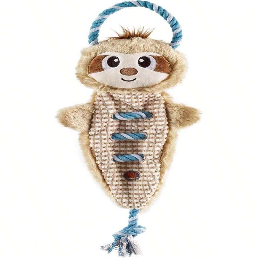 Outward Hound Ropiez Rope Interactive Dog Tug Toy For Tugging Squeaky Fun, 154 Inch Giraffe, Yellow, Small - MàuD - Xem 1