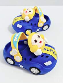 【夏季宝宝必备】儿童洞洞鞋夏季男童女童室内浴室洗澡【软底耐磨】卡通一鞋两穿凉拖鞋【2025新款】中大童凉拖鞋户外运动旅游度假潮牌宝宝凉拖鞋 - 藍色 - 查看 9