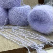 4 حزمة من خيط الصوف المخلوط بالألباكا - 760م/832 ياردة، سمك متوسط، خيط ناعم طويل الألياف، مناسب لصناعة الأوشحة والسترات الدافئة | مجموعة صوف DIY ناعمة للحياكة والكروشيه، مخلوط بالنايلون، متين - ارجواني - مشاهدة 5