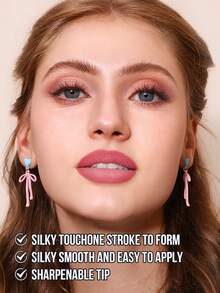 Misslyn Langanhaltender Lipliner, langanhaltende intensive Lippenfarben, spitzbare Gel-Lippenstift, glatte Anwendung, natürlicher Finish, kann mit einem Spitzer geformt werden, hochpigmentiertes natürliches Lippenmakeup, langanhaltend, geschmeidig ultrafeines