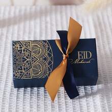 10 hộp quà tặng EID Mubarak kẹo sô cô la bao bì túi trang trí Ramadan 2025 đồ dùng tiệc Hồi giáo Hồi giáo Ramadan Kareem quà tặng trang trí tiệc - Hộp hình chữ nhật - Xem 9
