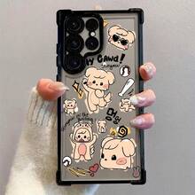 Funda de teléfono con graffiti de animales de dibujos animados para niños para Samsung Galaxy S25 S24 S23 S22 S21 FE Ultra Plus 4G 5G, a prueba de golpes, transparente y suave - Mezcla de colores - Ver 2