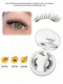 Ciglia magnetiche (con applicatore), ciglia magnetiche portatili, effetto make-up naturale, ciglia magnetiche aggiornate 2.0, più facili da indossare, facili da rimuovere (tipo magnetico B), ciglia finte, ciglia, ciglia finte