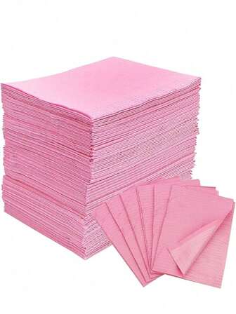 125pcs/50pcs/25pcs Disposable Dental Bibs Triple-Layer Waterproof Tattoo Bibs, Suitable For Dentists Or Medical Tray Covers And Nail Salon Table Covers.