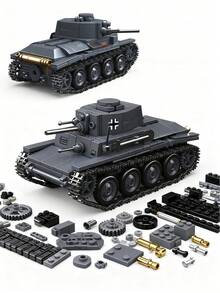 1pc 38T-A Light Tank, WWII Military Tank Adult Assembly Model Kit, Collectable Military Model For Home/Office Decor, Ideal Gift For Military Enthusiasts, Suitable For Teens & Adults, Christmas/Halloween/Easter/New Year/Birthday (414 Pieces)