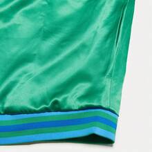 Adidas Áo khoác bomber satin phối màu thời trang xuân thu cho cặp đôi, áo khoác cổ đứng thường ngày IT9953 - Bãi cỏ xanh nhạt - Xem 3