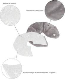 Paquete de Gel para el Pecho, Compresa Fría y Caliente Reutilizable para Reducir la Hinchazón Almohadillas de Gel para Amamantar Alivio Incómodo para las Madres que Amamantan (Rosa) - Gris - Ver 9