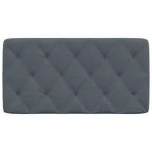 vidaXL Cuscino testata letto in velluto grigio scuro da 100 cm - Grigio - Visualizzare 5
