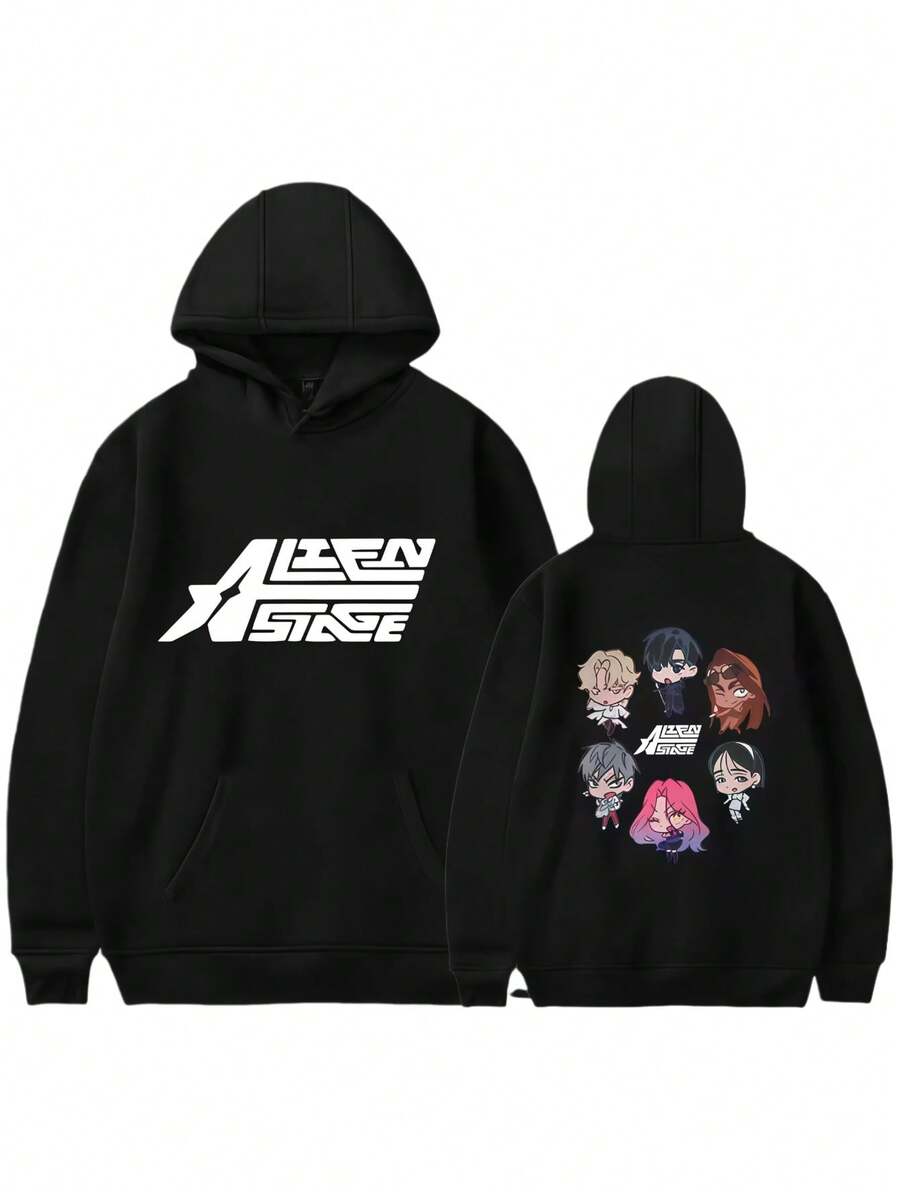 Alien Stage Hoodies 2025 Vintage Merch Hoodie Men And Women Hip-Hop Sports Pullover Sweatshirt (1) - 黑色 - 查看 1
