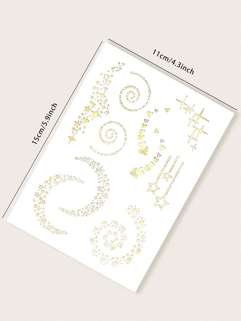Tattoo Sticker, 1 Sheet Star Pattern Temporary Tattoos For Women, Star Tattoo Stickers Adults, Fake Tattoos That Look Real, For Women And Girls