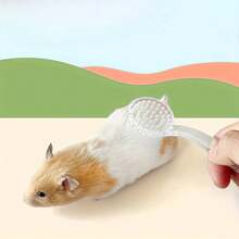 小型仓鼠刷，按摩卷毛熊绒软刷，透明仓鼠按摩刷，透明小型宠物清洁刷 - 彩色 - 查看 2