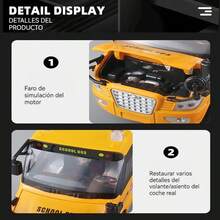 Autobús Escolar De Juguete Para Niños, Autobús De Aleación De Simulación, Luces Sonido Niños Autobús, Autobús Escolar Juguete, Amarillo - Amarillo - Ver 9