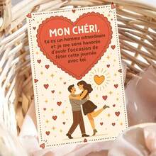 Greeting Card With Envelope - French Romantic Celebration Card, Special Occasions & Holiday Cheers, Heartfelt Appreciation Gift For Her/Him, Gratitude Cards - Multicolor - View 4