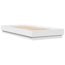vidaXL Telaio del letto bianco 100x200 cm in legno composito - Bianco - Visualizzare 3