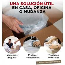 YUREX Papel Burbuja para Empaque 30 cm x 10 m Rollo Burbujas de Plástico Protege Objetos Frágiles contra Rayones Plastico Burbujas Embalaje Absorbe Impactos sin Dejar Marcas Hule Espuma de Poliburbuja - 40 cm x 5 m - Ver 4