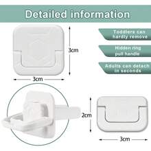 60 Piezas Protectores para Contacto, Protectores de Enchufe, Cubiertas de salida de plástico con tirador oculto, Tapas de enchufe de plástico, 30 Piezas 3 orificios y 30 Piezas 2 orificios - 1 - Ver 5