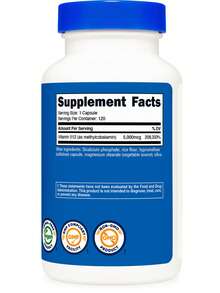 Nutricost Vitamin B12 (Methylcobalamin) 5000mcg, 120 Capsules - Vegetarian Caps, Non-GMO, Gluten Free B12 Supplement - Khác - Xem 5