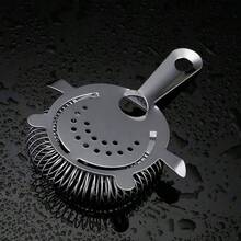 9 Pack Cocktail Strainer, 4 - Prong Stainless Steel Bar Strainer, 6 Inches Silver Bar Drink Strainer With Wire Spring Bartenders And Mixologists - Silver - View 6