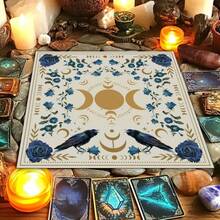 1pc Enchanting Sun And Moon Altar Cloth - Vibrant Polyester Altar Mat With Celestial & Vintage Flowers Design For Tarot Reading, Witchcraft & Astrology, Tarot Tablecloth Boho Playmat Cloth Home Decor - Multicolor - View 6