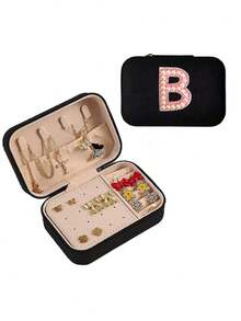 1 hộp đựng trang sức tối giản, hộp đựng trang sức PU di động cho du lịch mùa hè, hộp đựng trang sức mini đựng hoa tai, vòng cổ, nhẫn, trưng bày và cất giữ trang sức, hộp đựng trang sức dung tích lớn, thích hợp đựng hoa tai, nhẫn, vòng cổ, vòng tay, phụ kiện làm móng, Ngày của Mẹ, Giáng sinh, quà tặng Halloween, hộp đựng đồ cho phụ nữ, vật dụng thiết yếu khi đi du lịch, lưu trữ đồ dùng trong ký túc xá khi trở lại trường - Nhiều màu - Xem 18