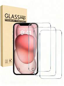 3片/套，兼容苹果机型，全屏高清透明钢化玻璃屏幕保护膜。透明清晰，不变形，防震防刮。适用于所有苹果X/XR/11/12/13/14/15/16/17/17 Pro/17 Pro Max/17 Air系列机型。 - 無色 - 查看 14