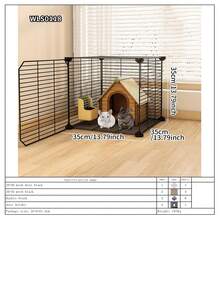 DIY Squirrel Cage, Indoor Home Use Rabbit Villa, Small Pet Cage With Free Space, Dog Fence, Kitten Cage, Rabbit Fence