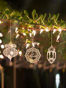 Bộ 1 đèn lồng trang trí Eid, trang trí tường lễ hội Hồi giáo, đồ trang trí mừng Ramadan và Eid, trang trí ngày lễ Trung Đông phong cách Boho, thiết kế đèn lồng và ngôi sao trang nhã, phù hợp cho phòng khách, phòng ngủ, nhà cửa và lễ Eid. - Nhiều màu - Xem 7
