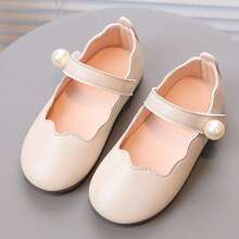 1 Pair Toddler Girls' Casual Shoes, Simple, Comfortable, Lightweight, Fashionable, Versatile Flat Shoes For Daily Wear - Beige - View 6