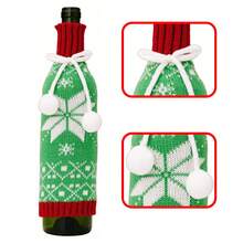 1pc/3pcs Set Holiday Wine Bottle Covers: Christmas Wine Bottle Sweater, Red Wine Bottle Sleeve, Wine Lover Christmas Party, Family Gathering, Home Decor - Multicolor - View 8