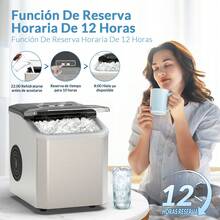 Mera House Maquina de hielo 1.3L – Maquina para Hacer Hielo en 6 Minutos (9 Cubitos), Produce 15 kg/Día, 2 Tamaños de Cubitos, Ultra Silencioso, Autolimpieza, Incluye Cesta y Cuchara | Ice Maker para Casa - Tipo de Enchufe A USA (110-127V) - Ver 8