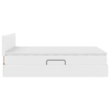 vidaXL Aufbewahrungsbett Mit Matratze Reinweiß 140 X 200 Cm Kunstleder - Bianco - Visualizzare 10