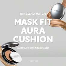 TIRTIR Mask Fit Aura Silver Cushion Foundation | Semi-Glow Finish, Natural Coverage, Moisturizing, Lightweight, Korean Cushion Foundation (#24W Soft Beige, Full Size, 0.63 Fl Oz) - ColorM - 查看 2
