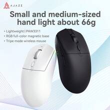 AJAZZ AJ139 V2 MC Tri-Mode Wireless Mouse With Charging Dock 3311 Chipset | 1K Report Rate | 500mAh Long-Lasting Battery | Rechargeable [Mouse Receiver = Charging Dock] - Multicolor - View 5