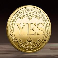 1/3/6pcs Yes Or No Decision Quality Alloy Coins - Flip To Choose Answer Coins, Suitable For Indecisive People, Fun Metal "Yes Or No" Answer Coins, Suitable For Making Interesting Predictions, Suitable For Gifts And Daily Dilemmas, High-Quality Gold Color, Exquisite Material, Odorless, Collectible, Surprise Gifts For Friends And Family On Various Holidays - Gold - View 3
