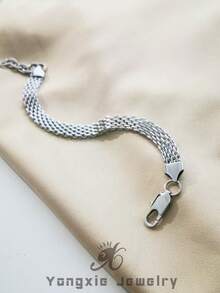 1入組不銹鋼手環適合女士 - 銀色 - 查看 4