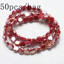 Gói 50 hạt bát giác dẹt 8mm, phụ kiện làm đồ trang sức tự làm cho vòng cổ, vòng tay, hoa tai, móc khóa điện thoại và quà tặng - Bát giác phẳng 8mm - Xem 31