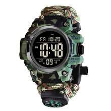 Reloj inteligente multifuncional con tecnología de vanguardia, diseño electrónico táctico, estilo outdoor, brújula, adecuado para deportes al aire libre, entrenamiento militar, resistente al agua y luminoso. - Multicolor - Ver 12